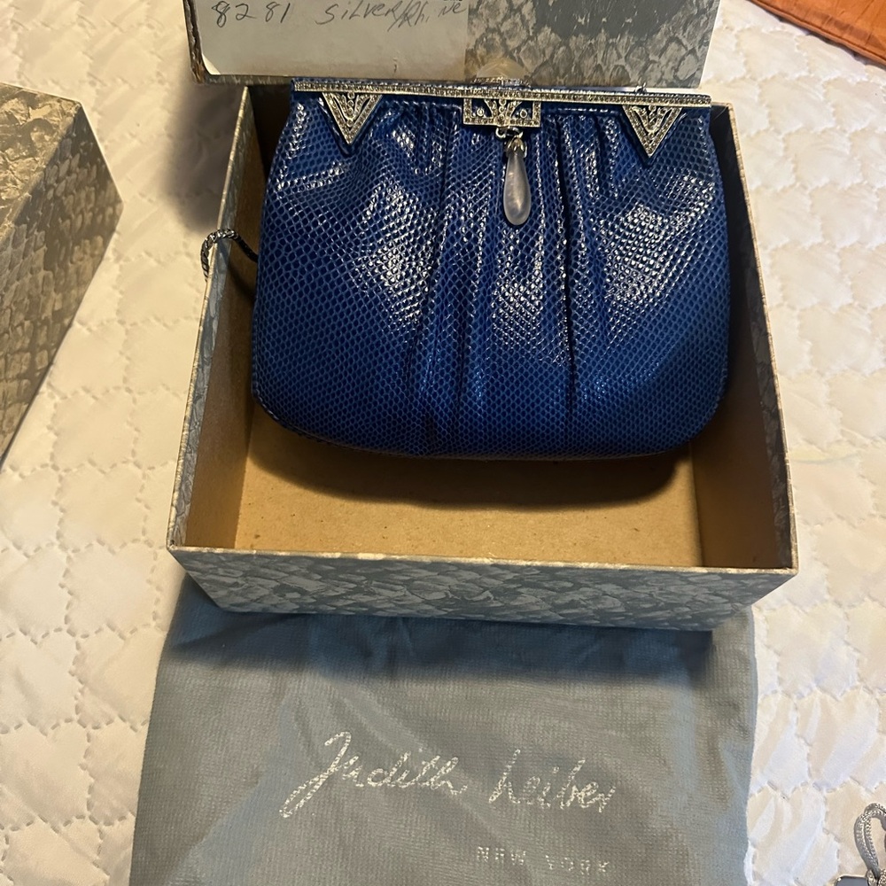 Blue Designer Clutch Bag
